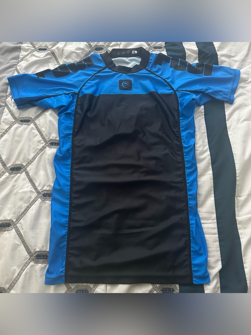 Fuji Sports BJJ Jiu Jitsu Competition Ranked Short Sleeve Rashguard - Size S
